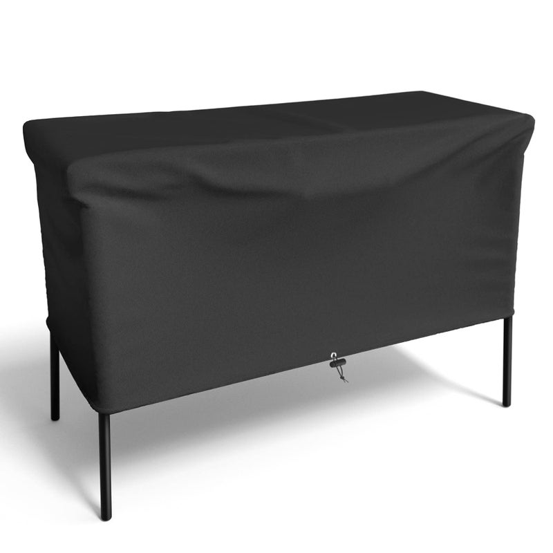 SHINESTAR Patio Cover for Camp Chef 2 Burner Stove, Also Fit Gas One B-5000 and More, Heavy Duty & Waterproof, 32.25W x 16D x 21.6H, Black - Image 1